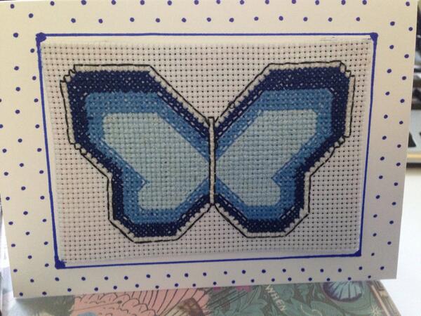 cross stitched card